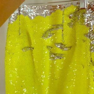 Suki mini skirt silver yellow